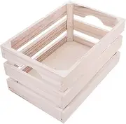 Alipis Wooden Storage Box Retro Decor Crates for Storage Wooden Basket Storage Container for Display Wood Basket Crates for Decor Wooden Crates Small Crate Display Crate Wood Boxes Coffee