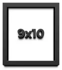 9x10 Shadow Box Frame Black | 1 inches Deep Real Wood Contemporary Shadowbox Dis