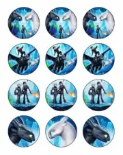 How To Train Your Dragon Edible Cupcake Toppers Icing Cake Decorations (1 Size)