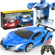 Wireless Remote Control Transforming Robot Car Toys One-Button Transformation