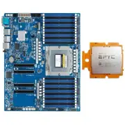 GIGABYTE MZ33-AR0 Motherboard + AMD Genoa EPYC 9354P 32 Core CPU Processor Combo