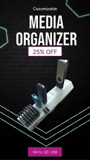 USB Stick Flash Drive SD / Micro SD Card Organizer Holder 3D Printed