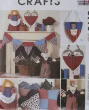 Patriotic Pattern Home Decor Uncle Sam doll mail basket