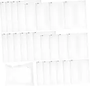 GANAZONO 24Pcs Zipper Sealed Storage Bags Transparent Frosted Travel Organizer Pouches for Clothing Underwear Accessories Various for and Sorting