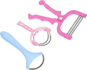 HAPINARY 3Pcs Portable Facial Epilator Manual Hair Removal Spring Tool for Face Hair Removal Safe Easy to Use present for Friends Family Random Color