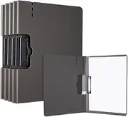 Filing Envelopes 5 Pcs Single Clip A4 Folder Multifunction Can Be Folded Writing Pad Data Storage Office Supplies Plastic Folders(Black)