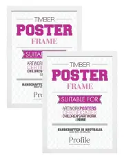 [Profile Australia] Australian Made Timber Poster Frame A2 2 Pack in White