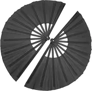 HYTROVE Black Bone Tai Fan Set Handheld Folding Fans Material Sturdy Structure Multi-Purpose