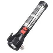 Multi-Functional Safety Flashlight- Rechargeable Waterproof Emergency Torch with