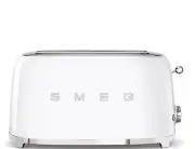 NEW SMEG 50's Style Retro Longslot 4 Slice Toaster - White TSF02WHAU