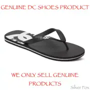 DC SHOES MENS SPRAY BLACK & WHITE THONGS FLIP FLOPS SANDALS SLIDES BRAND NEW