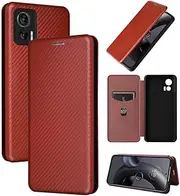 Non-Slip Carbon Fiber case Compatible with Motorola Moto G14 Edge 30 Neo Lite PAYF0010IN Leather Cover Fashion Wallet Clip Magnetic housing (Motorola Edge 30Neo,Red)