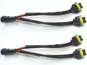 Splitter Wire P S H11 Two Harness Head Light Low Beam Lamp Female Socket Replace