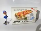 Pyrex 2Qt L Oblong Baking Dish in Rattan Basket 75yr Anniversary Ed. Brand New