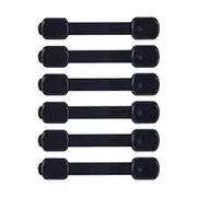 Child Safety Lock - Baby Antiseptic Cabinet Lock with Adhesive - Adjustable with Latch to Cabinets Black