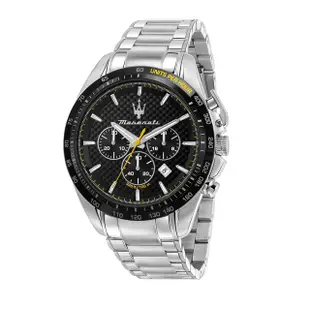 【MASERATI TIME】瑪莎拉蒂 Traguardo系列黑色錶面三眼計時R8873612042 /新品上市