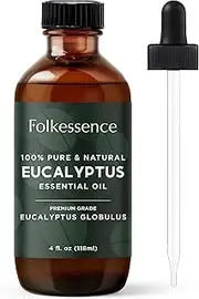 Folkulture Essential Oils for Diffuser for Home or Skin (4 Fl Oz (Pack of 1), Eucalyptus)
