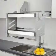Bistro Soft Close Pull Down 2-Tier Wall Cabinet Unit - for a 600mm Cupboard