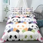 Panda White Doona/Duvet/Quilt Cover Set Single/Double/Queen/King Size Bed Linen