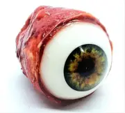 HALLOWEEN HORROR Movie PROP EYEBALL Popper for skulls, masks Brown Green