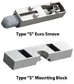 Hinge Attachment Soft-Close, Type "S" Euro Smove, Light Tension