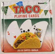 GAMAGO Taco-Shaped Playing Cards 52 Card Deck + 2 Jokers Taco Tuesday 3.46" x 2"