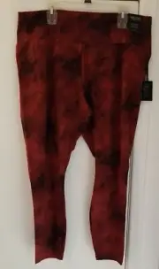 Simply Vera Wang High Rise Live-In Leggings Biking Red Active Women's Size 2X