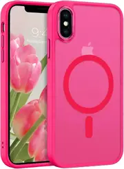 TIANYING Case for iPhone X, iPhone Xs, iPhone X/XS Case [Compatible with MagSafe] Translucent Matte Slim Shockproof Anti-Fingerprint Anti-Scr