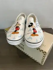 2022 Disney Parks 50th Anniversary Mickey Vans Of The Wall Slip Shoes M 7