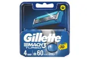 Gillette Mach3 Turbo Replacement Cartridges 4 Pack