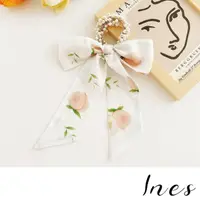 在飛比找momo購物網優惠-【INES】珍珠髮飾 飄帶髮飾 蝴蝶結髮飾/法式浪漫珍珠長飄