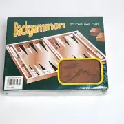 Backgammon Tan Map Case 9” Deluxe Set Brand New Sealed