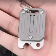 Mini Titanium Alloy Pocket Folding Knife Opener Keychain Camping EDC Multi Tools