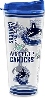 Rico Industries NHL Hockey Vancouver Canucks Mayhem 22 oz Double Walled Insulated Tritan Classic Tumbler Cup Keeps Drinks Cold & Hot, USA Made