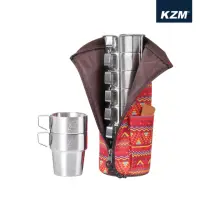 在飛比找momo購物網優惠-【KAZMI】KZM 不鏽鋼雙層馬克杯6入組(咖啡杯/啤酒杯