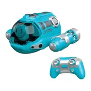 RC Boat Racing Boat 2.4GHz Remote Control Boat for Pools and Lakes with Light Spray for Kids - Blue