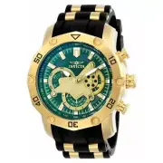 Invicta Men's Pro Diver Quartz Multifunction Green Dial Watch 23425