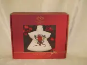 LENOX - Winter Greetings Pattern - Angel Shaped Candy Dish Bowl - Cardinal - NIB