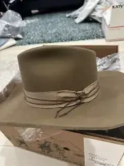 Stetson Enigma Western Cowboy Hat Cap 4” Brim XL Pecan Unisex 7 1/2