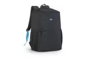 Rivacase Regent Laptop Backpack for 15.6" Notebook - Black Suitable for