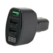 Car Charger 2.1A Dc 5V Car 12V-24V Usb 3.0 Fast Charge(Black)
