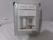 Allen + Roth 50/84in Sea Green Light Filtering Tie Top Single Curtain Panel