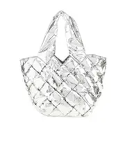 CASSETTE knitted handbag One size silver