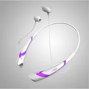 Newest Wireless Bluetooth 4.0 Stereo 760 Headset Headphone For Samsung iPhone LG - White + Purple