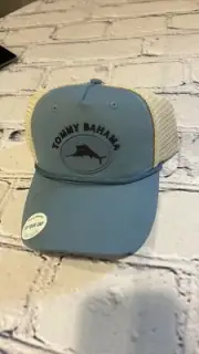 NWT Tommy Bahama blue mens Cocktail Recipe Hat Adjustable logo One Size .