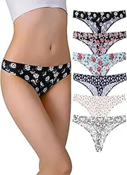 [Bobuco] G String Thongs for Women Comfortable Underwear Invisible Thongs Panties Brief Seamless Panties Low-Rise Lingerie