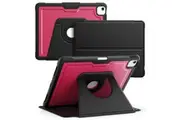 iPad Pro 12.9 6th/5th/4th/3rd Gen Auto Sleep Shockproof Case with Pen Holder-Wine Red