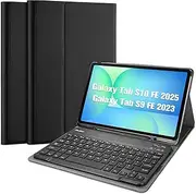 ProCase Keyboard Case for Galaxy Tab S10 FE 2025 / S9 FE 5G/ WiFi 10.9 Inch 2023 with S Pen Holder, Protective Cover with Detachable Wireless Keyboard for Galaxy Tablet 10.9"-Black
