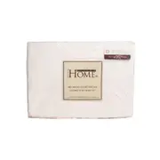 180TC Ivory Polyester Cotton Fitted Sheet Set Double