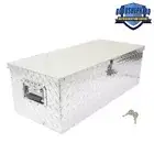 20 × 12 × 9.5 Inch Black Aluminum Tool Box for Car Pickup Trunk Tool Storage